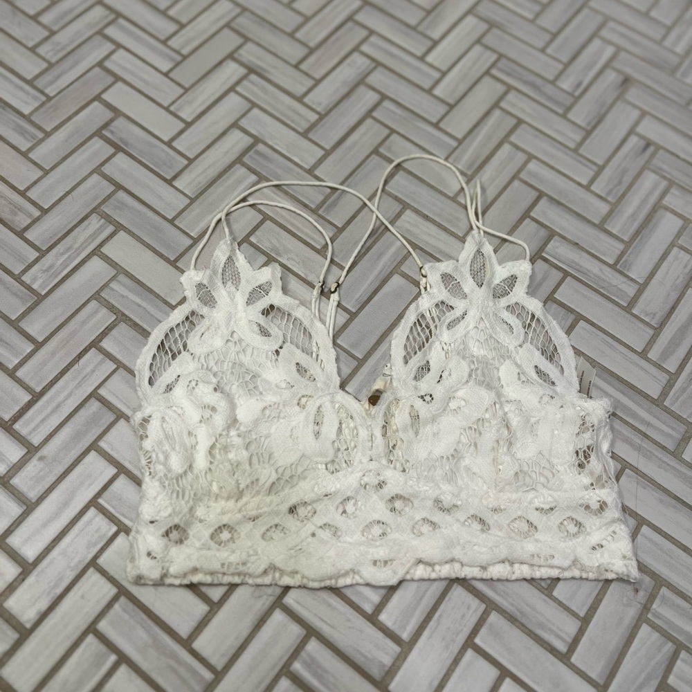 Free People white laced bralette size xs